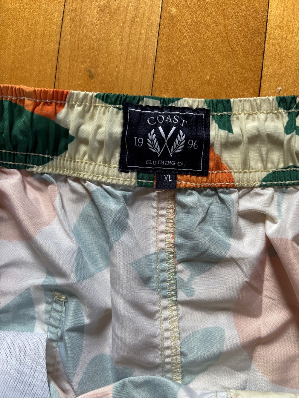 Orange Fruit Print Men’s XL 6” Bathing Suit Swim Trunks Beach Shorts Resortwear - Picture 3 of 16